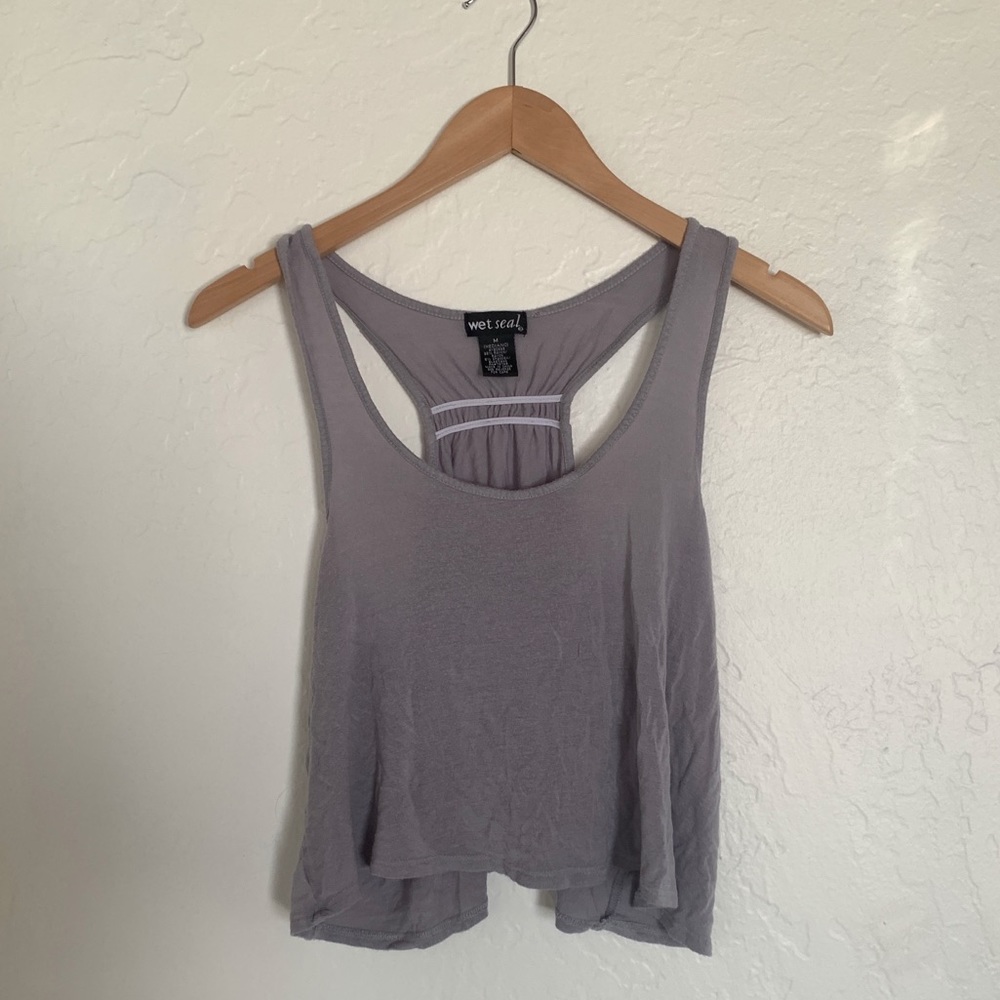 CROPPED GREY TANK TOP